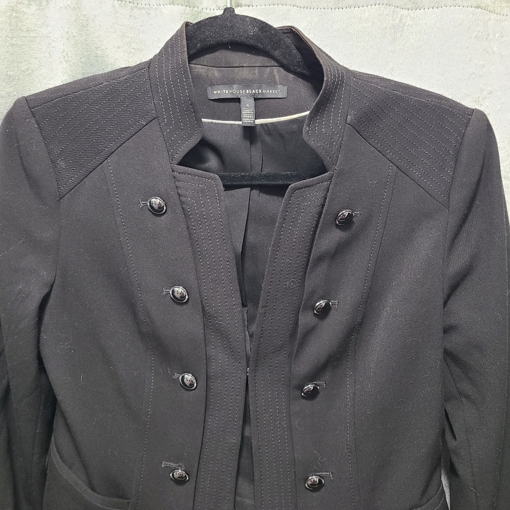 Reserved❗️White House Black Market Double-Breasted Black Blazer Womens Size 4‎ - Picture 12 of 12